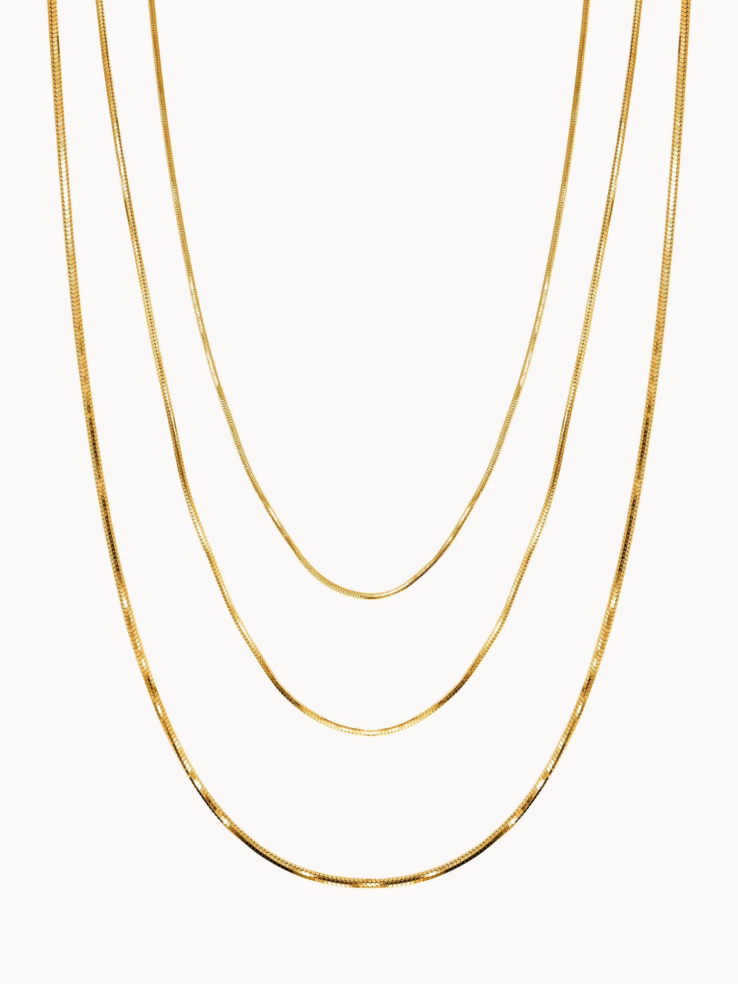 Collana Triple Snake Ottagonale
