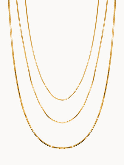 Collana Triple Snake Ottagonale