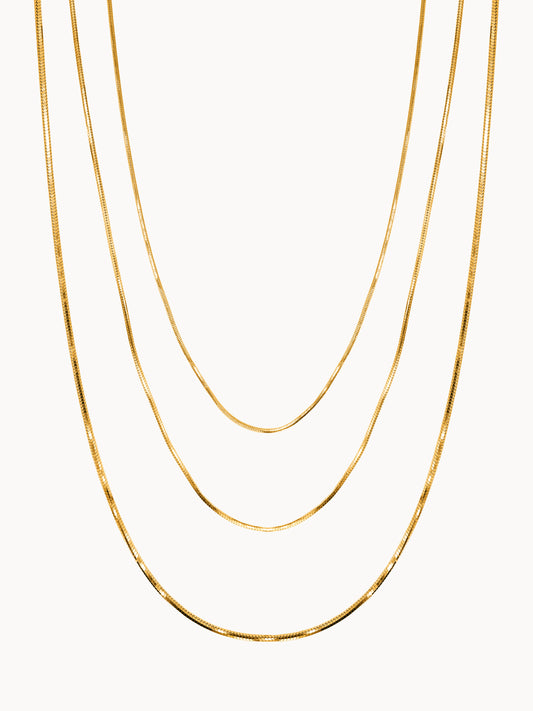 Collana Triple Snake Ottagonale