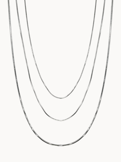 Collana Triple Snake Ottagonale