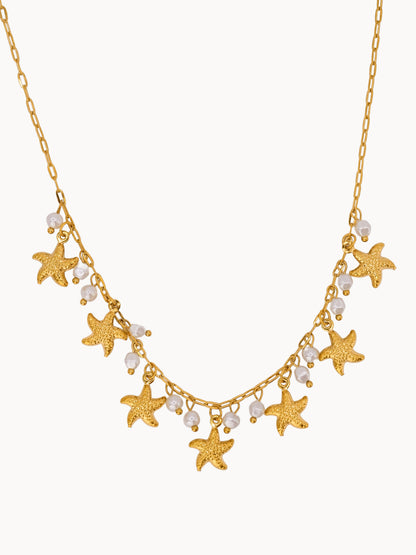 Collana Starfish & Pearls