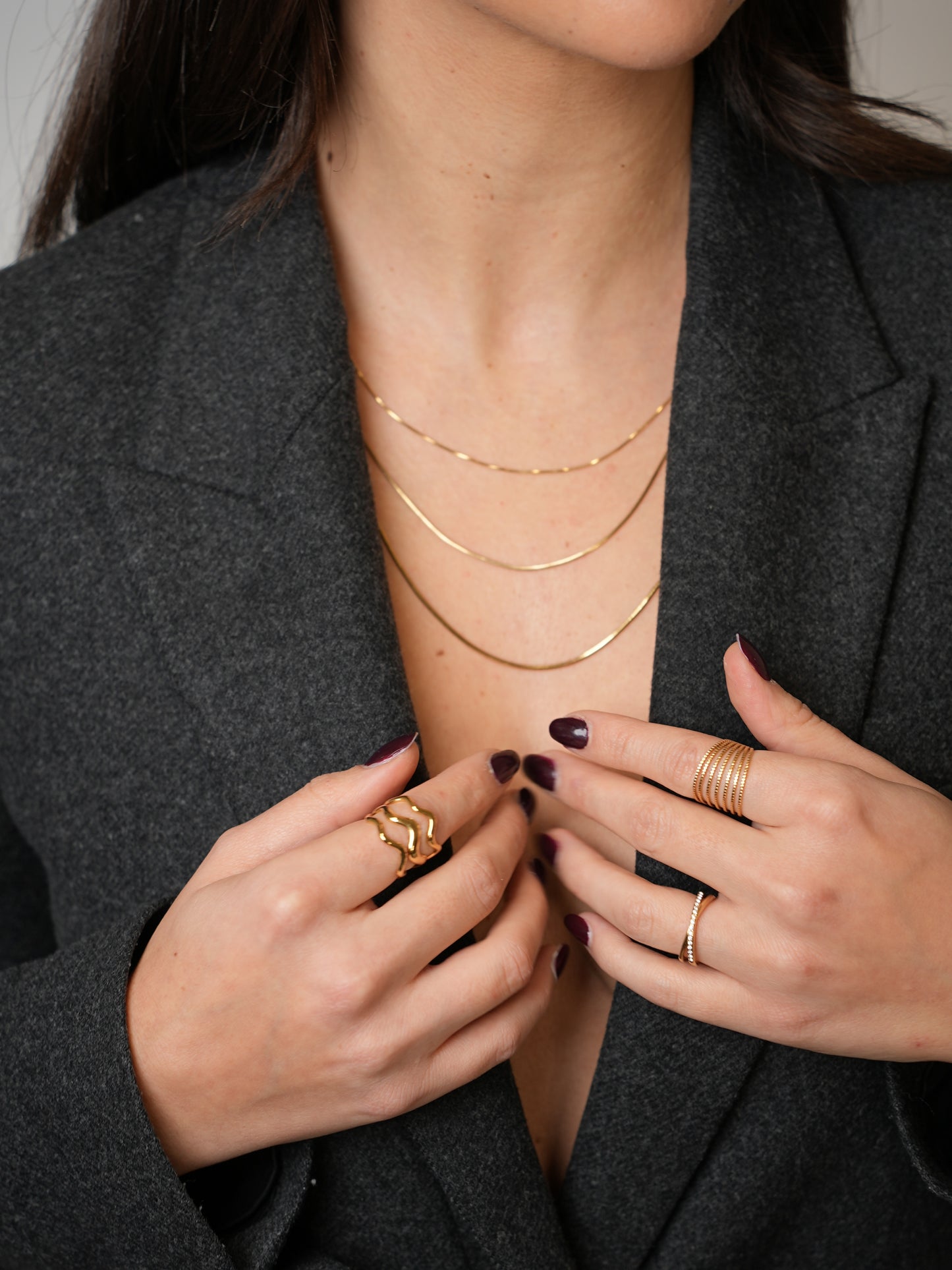 Collana Triple Snake Ottagonale