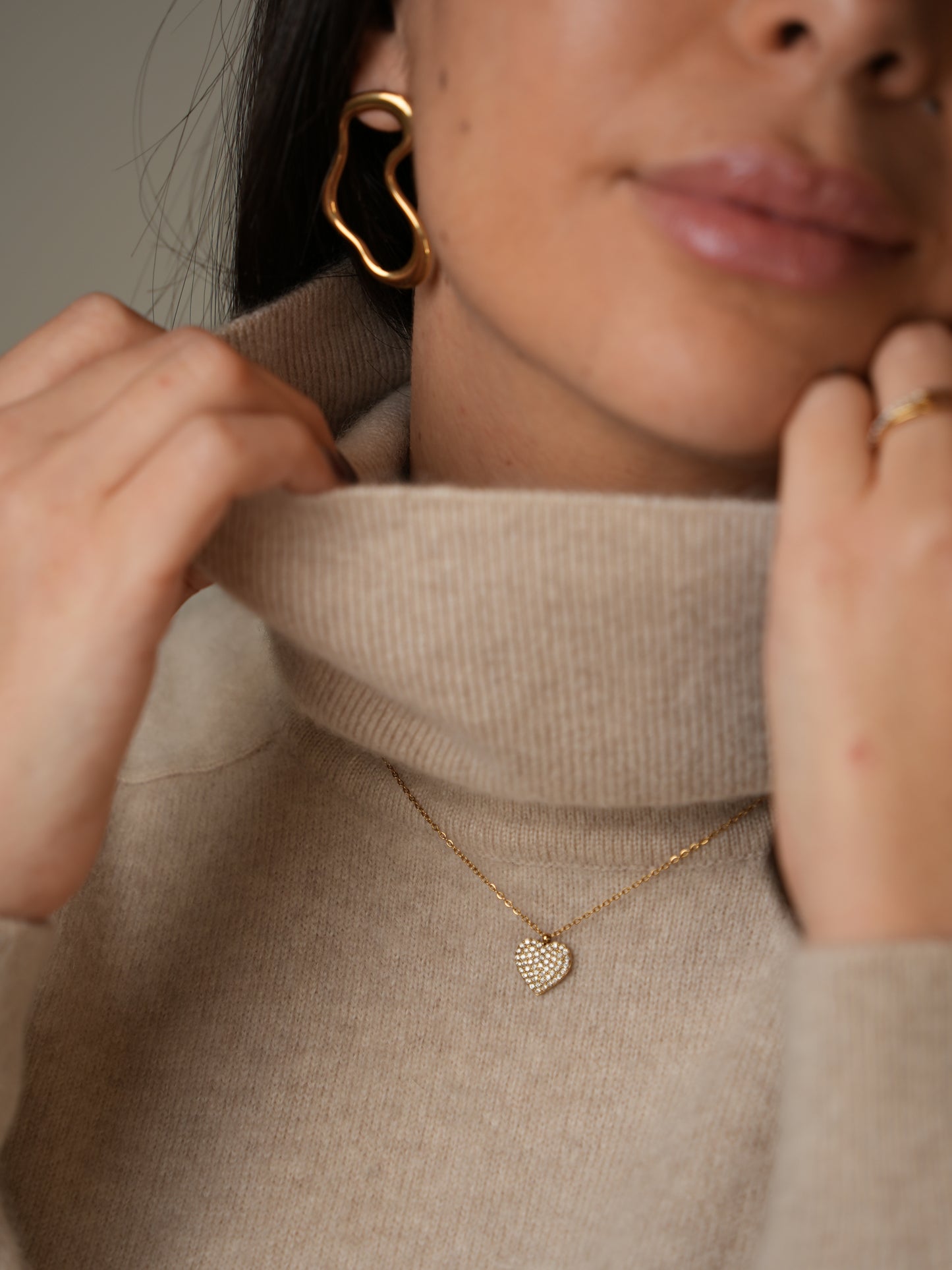 Collana Cuore Full Pavé