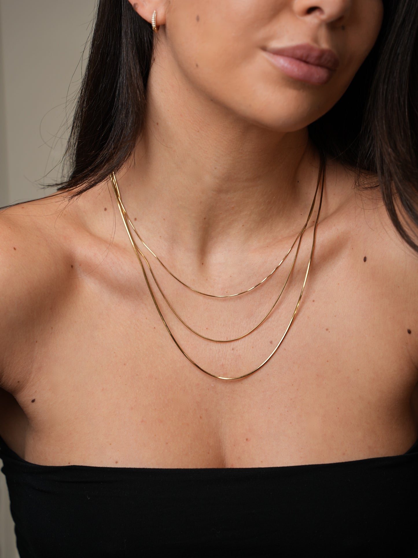 Collana Triple Snake Ottagonale